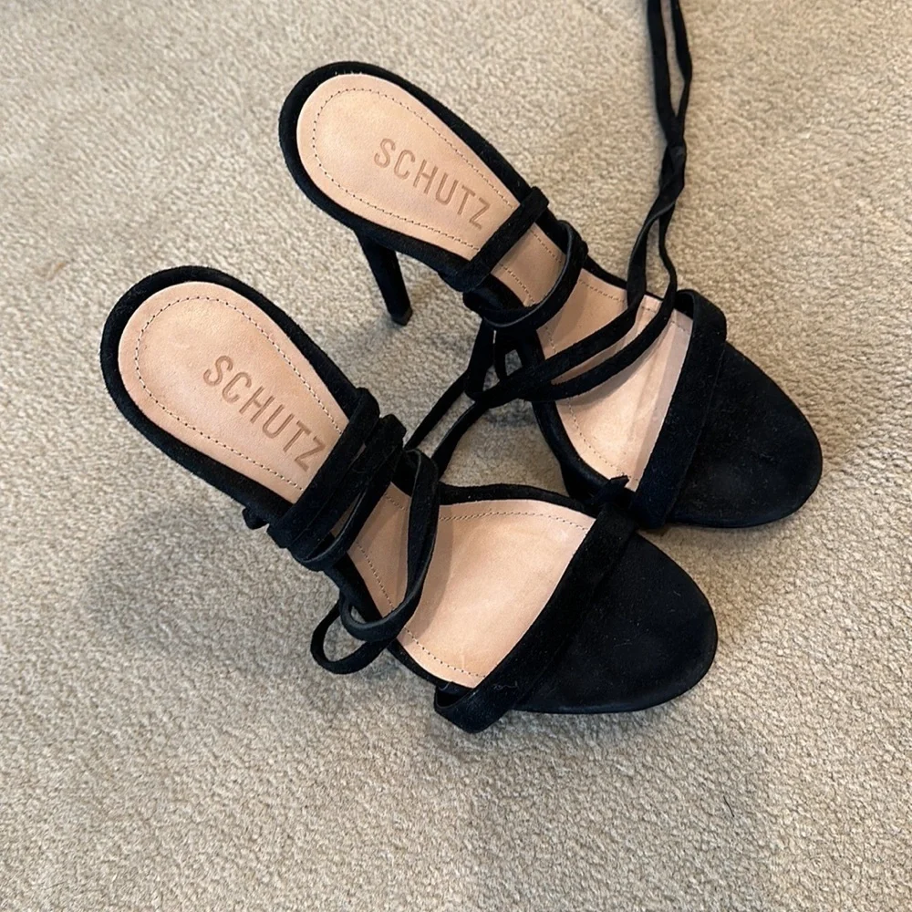 Schutz Suede heel sandal